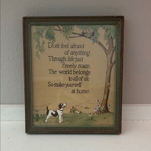 Vintage Framed Inspirational Quote Art